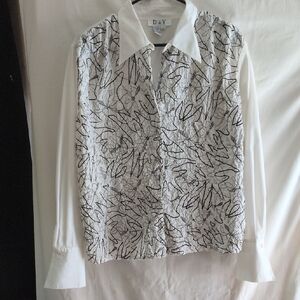 D&Y Monochrome Abstract Blouse